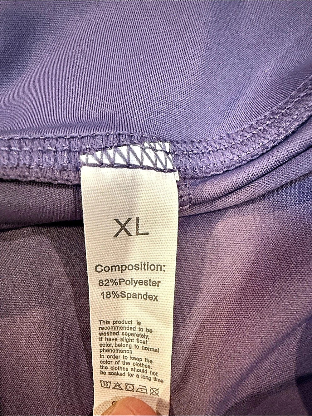 Lot of 3 pairs Women's Purple & Blue & Pink Leggings Size XL Like New - Picture 3 of 3